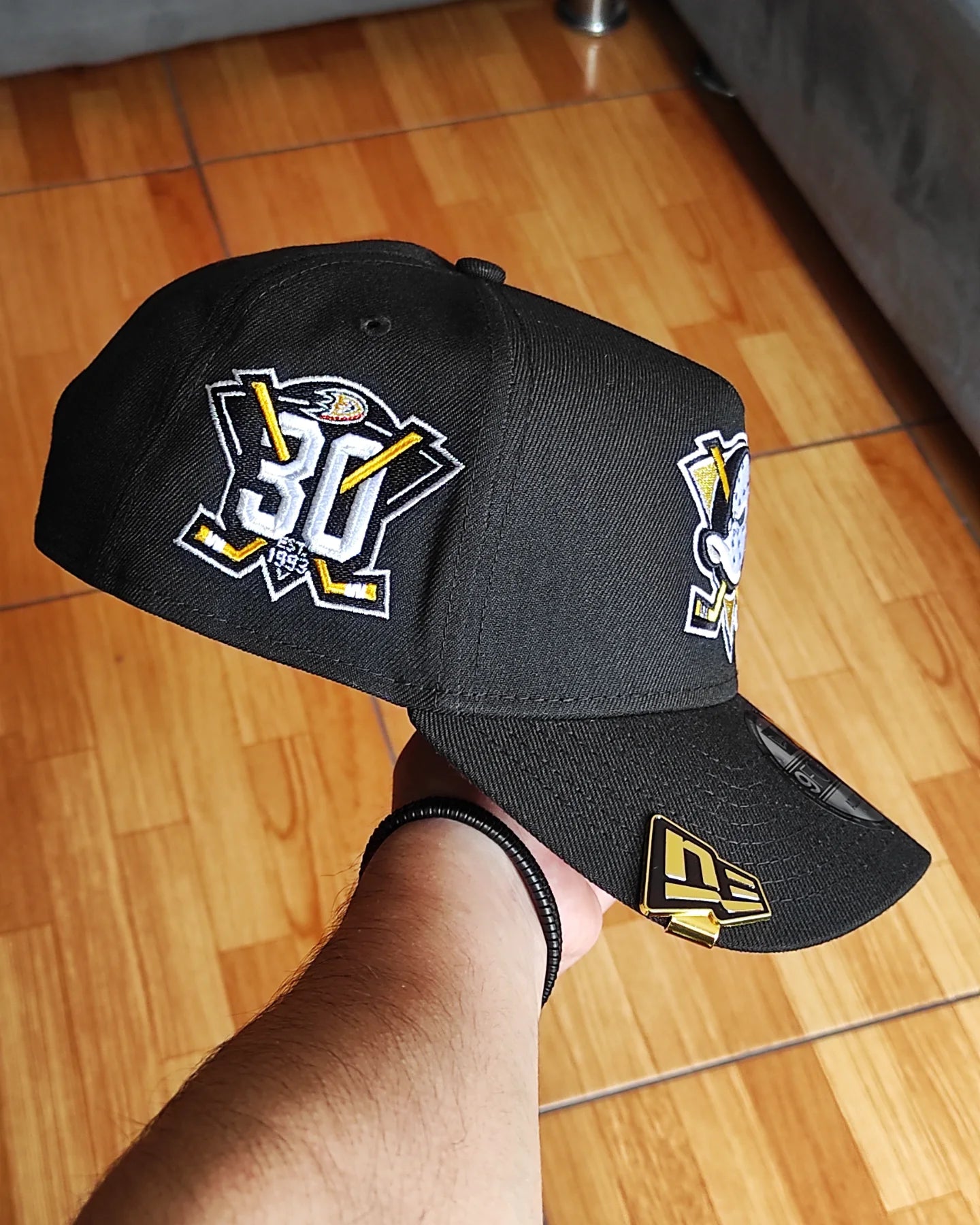 New Era Anaheim Ducks 30th Anniversary Black Classic 9Forty A Frame Snapback