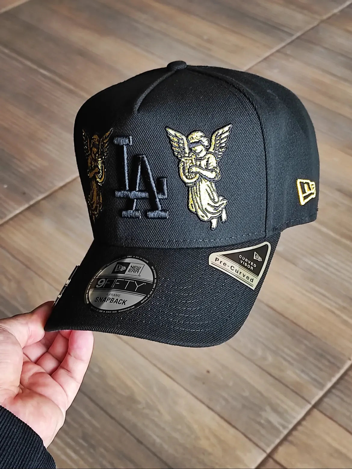 New Era Los Angeles Dodgers 40th Anniversary Angel Black Prime Edition 9Fifty A Frame Snapback Hat
