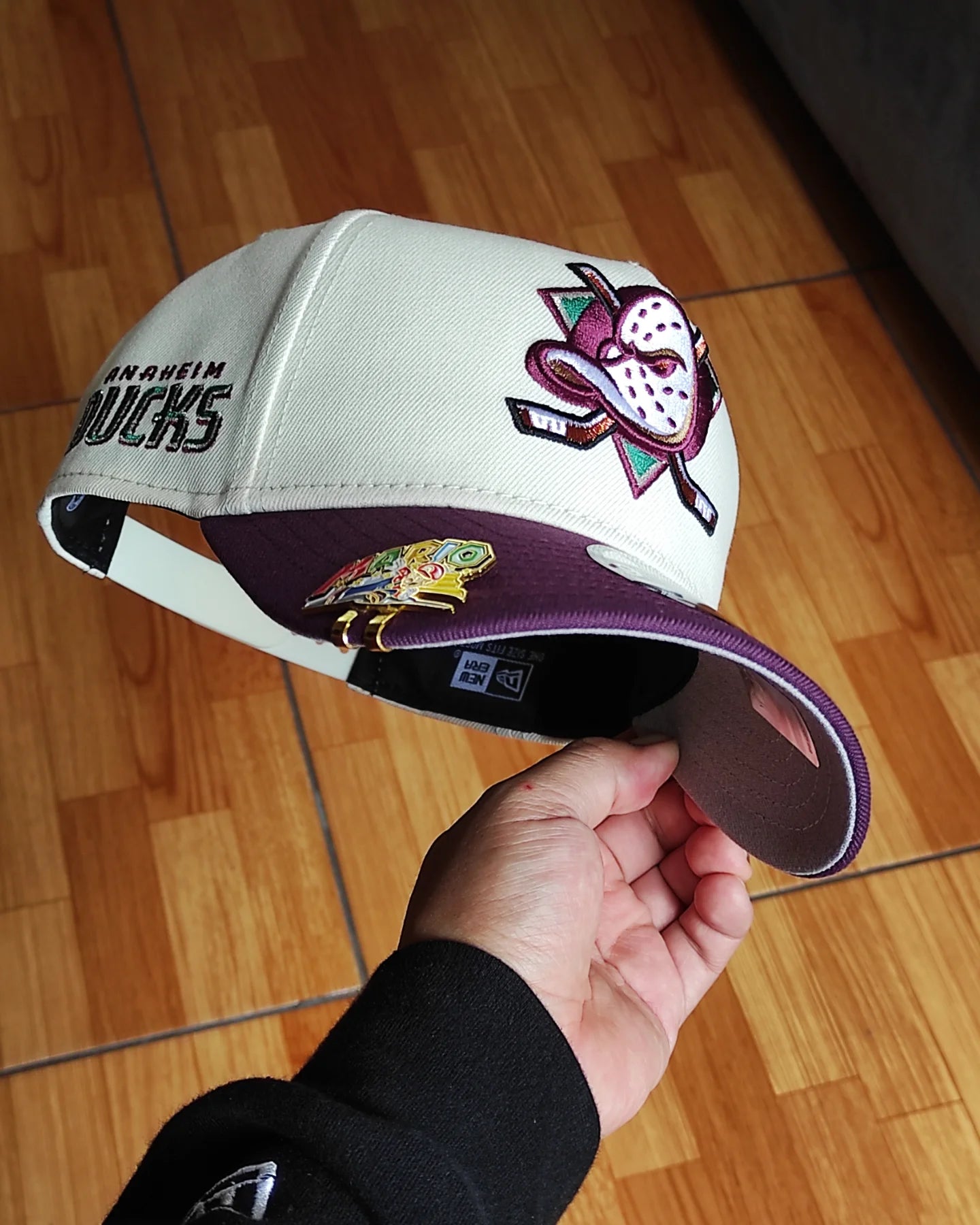 New Era Anaheim Ducks Chrome Plum Two Tone Edition 9Forty A Frame Snapback Hat