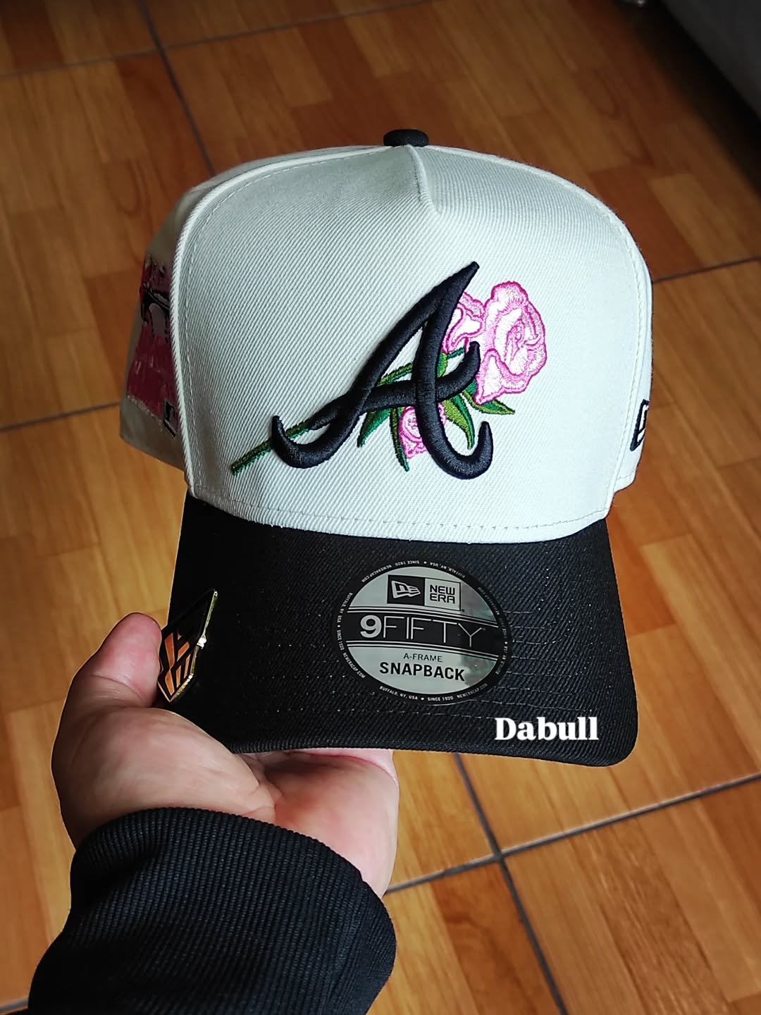 9FIFTY A-Frame Atlanta braves Chrome Black Snapback New era