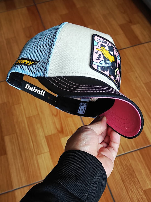 Capslab Looney Tunes Daffy Beige Trucker Snapback Hat