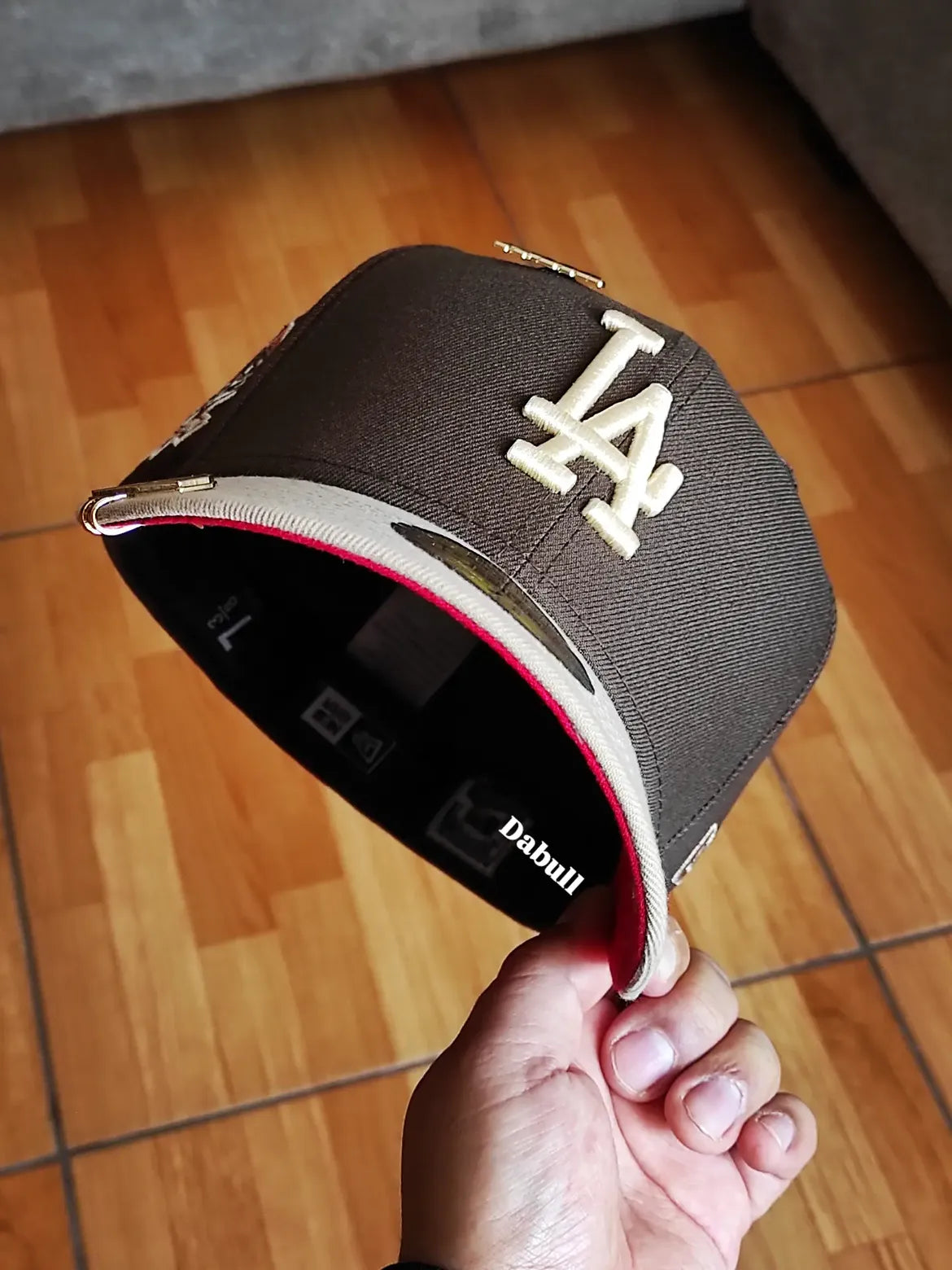 New Era 59fifty mlb los angeles dodgers 100th anniversary two tone / scarlet uv fitted cap