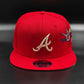 Atlanta Braves Gray Bottom City Art Side Patch New Era 9Fifty Snapback - Red