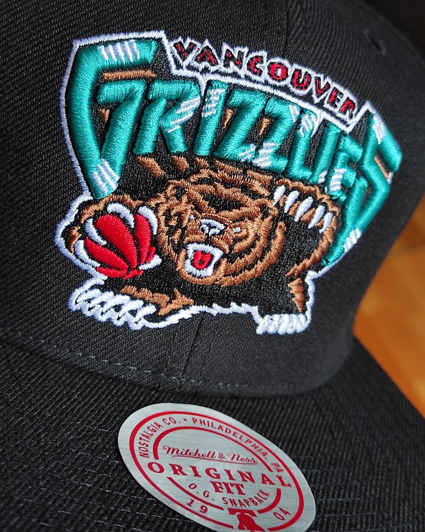 Mitchell and Ness Vancouver Grizzlies NBA wester BLACK snapback