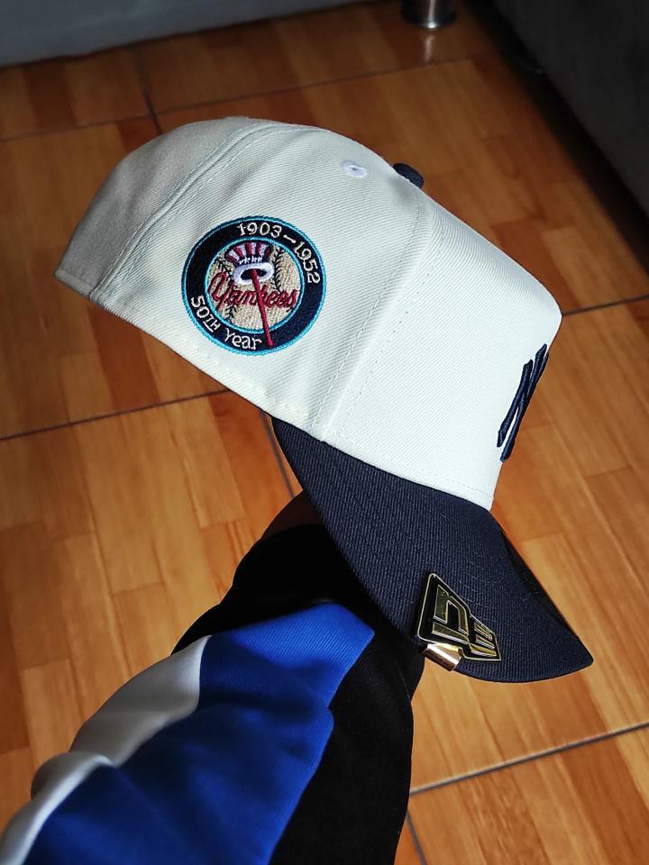 New Era New York Yankees 50th ANNIVERSARY chrome navy 9FORTY A-Frame Frame Snapback