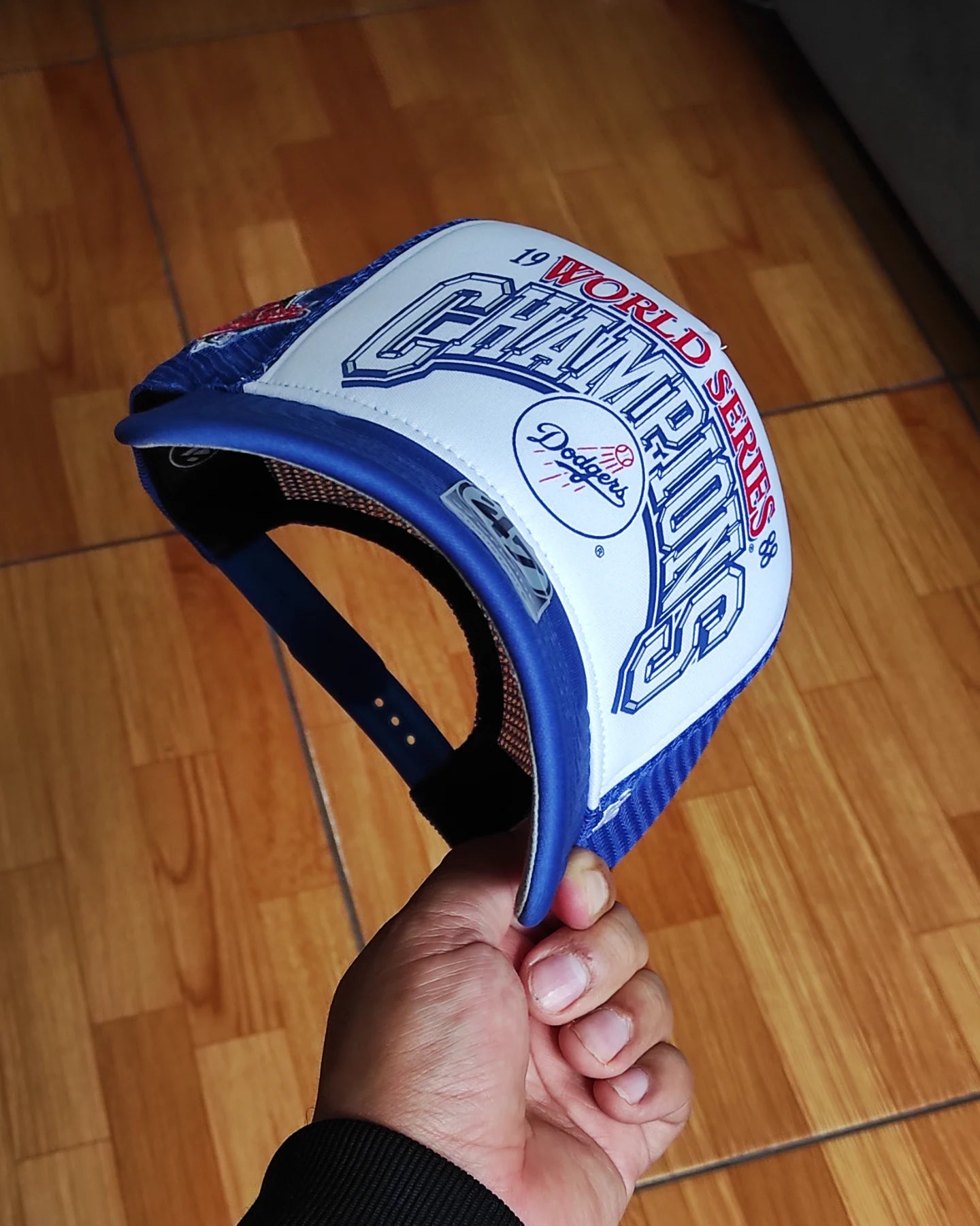 47Brand Los Angeles Dodgers white blue  world series foam Trucker Snapback