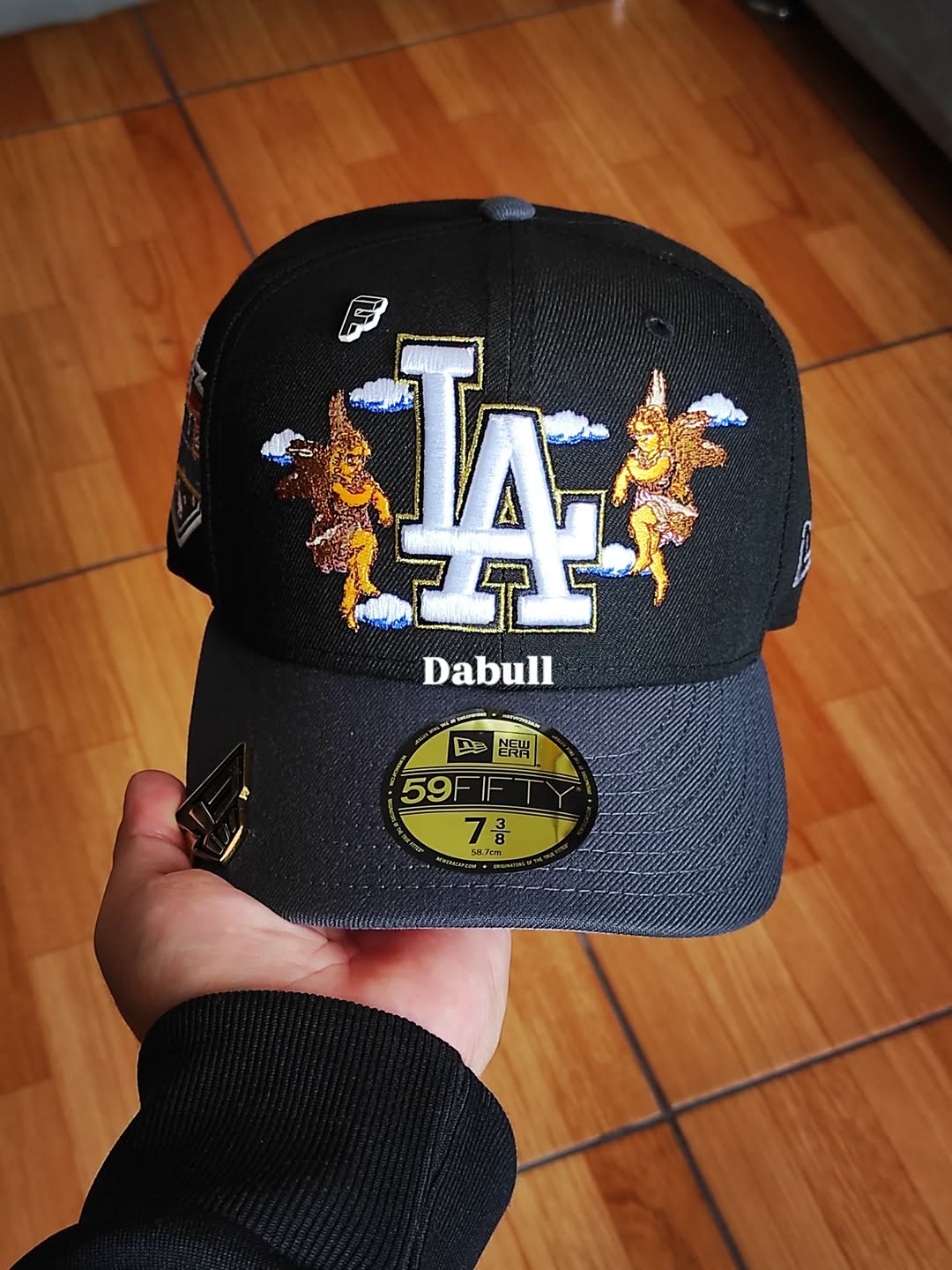 LOS ANGELES DODGERS MLB BLACK GRAPHITE TWO TONE PINK UV / NEW ERA 59FIFTY CAP