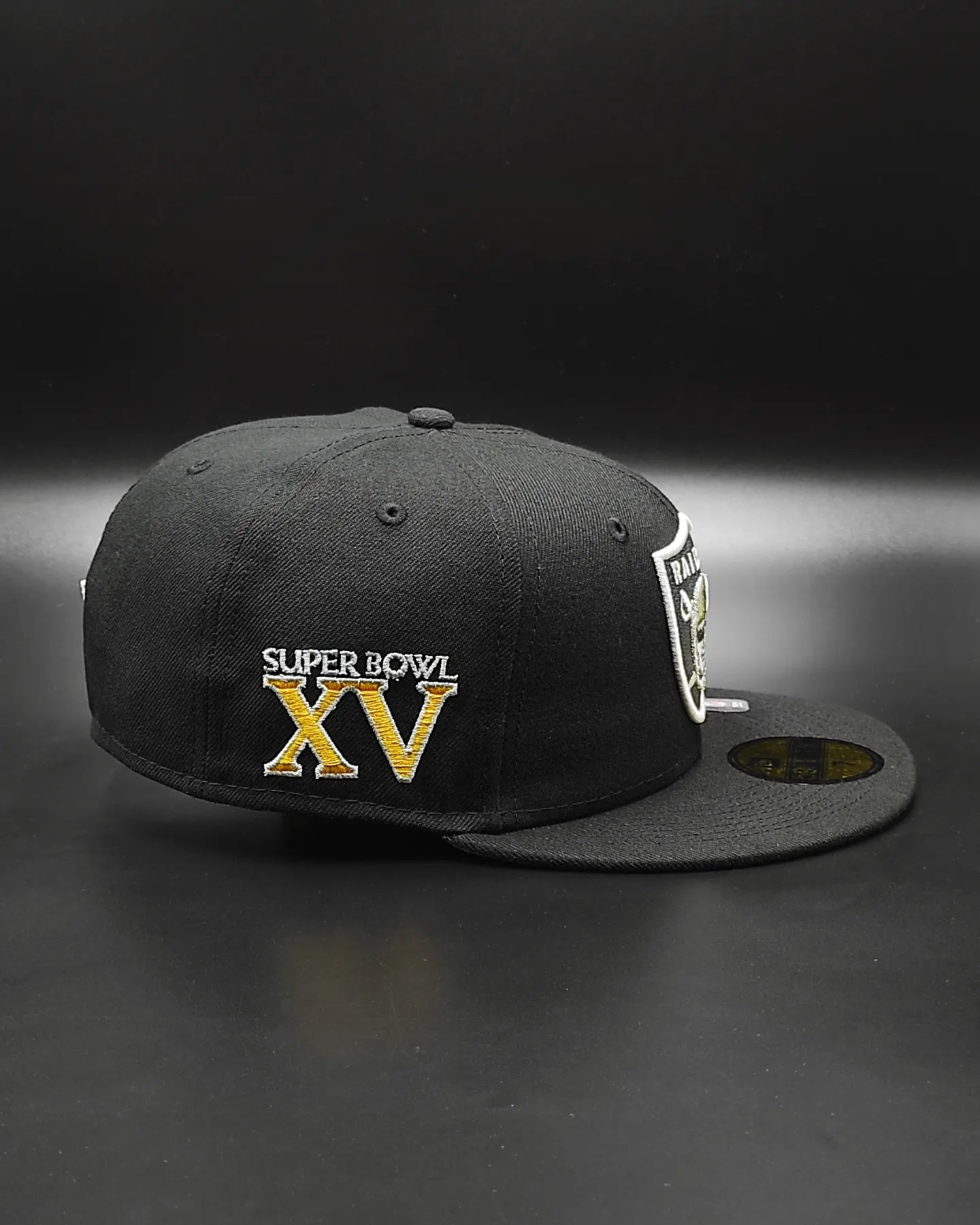 New Era Las Vegas Raiders super bowl xv black edition 59fifty fitted hat