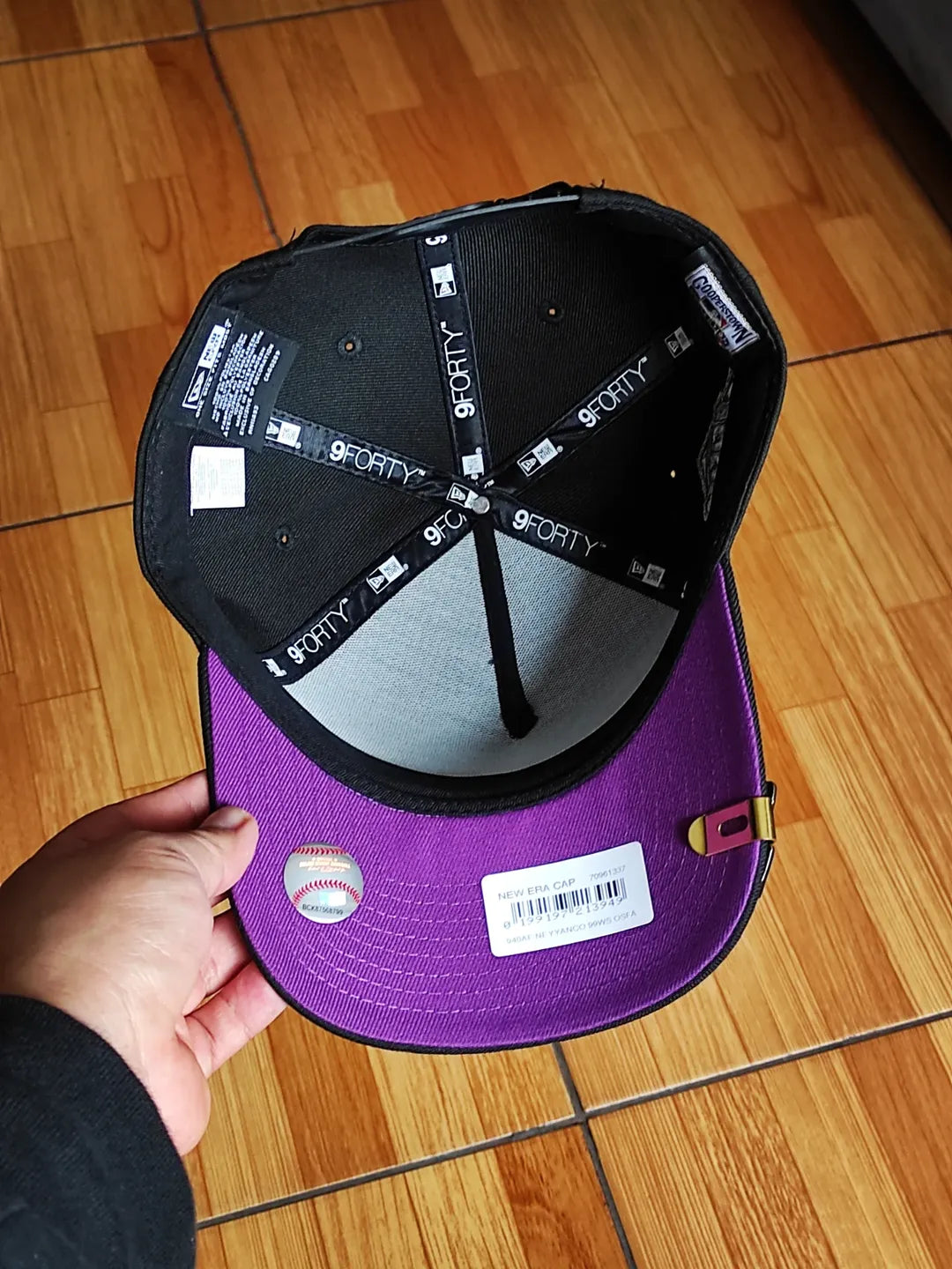 New Era New York Yankees Script World Series 1999 black purple 9Forty A-frame Snapback