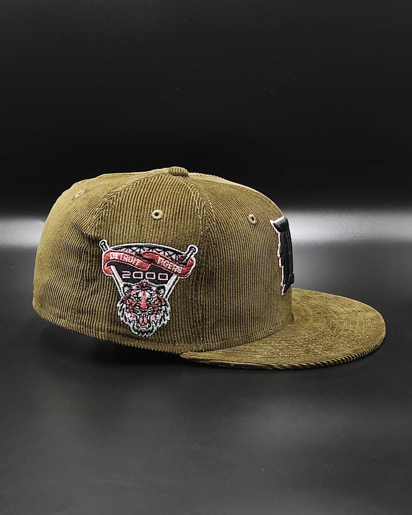 New Era 59fifty martini corduroy detroit tigers 2000 inaugural patch hat - olive