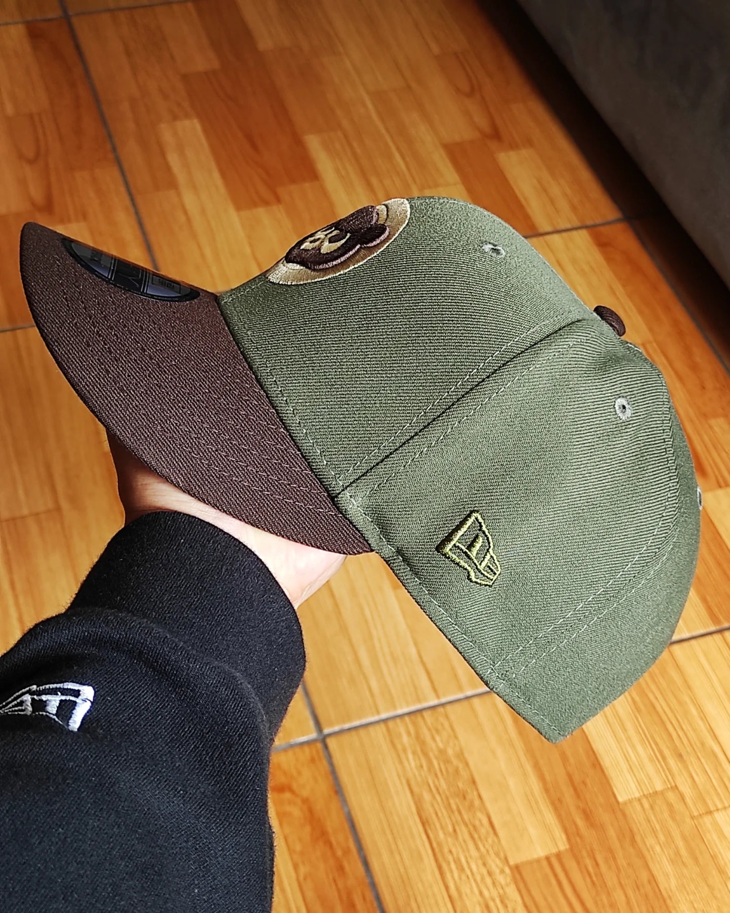 Olive Green Chicago Cubs Brown Visor Snow Gray Bottom 1990 All Star Game Side Patch New Era 9Fifty Snapback
