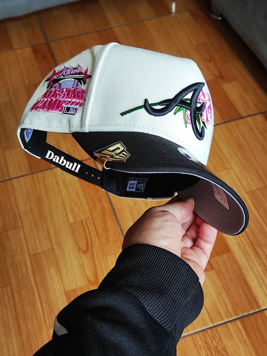 9FIFTY A-Frame Atlanta braves Chrome Black Snapback New era