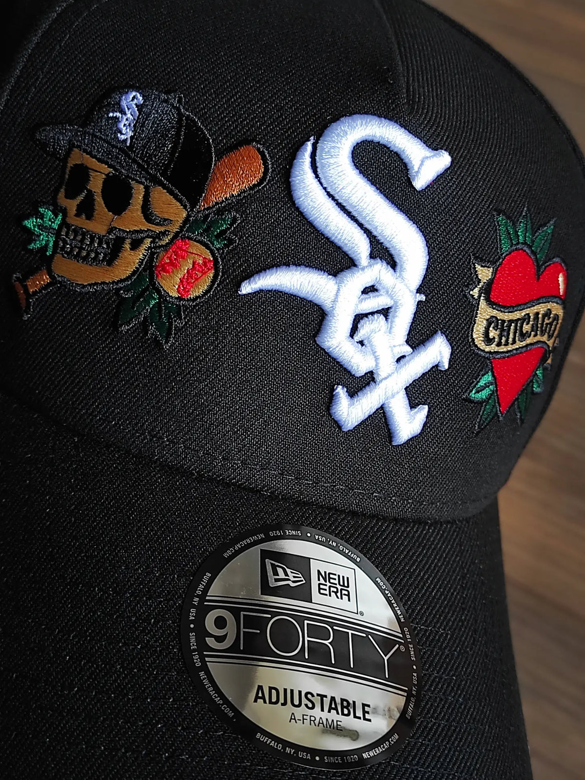 New Era Chicago White Sox World Series 2005 Tattoo Black Prime Edition 9Forty A Frame Snapback Hat