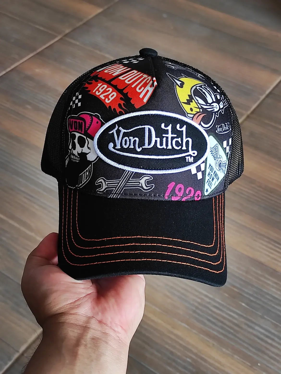 Gorra Vondutch trucker multicolor negra