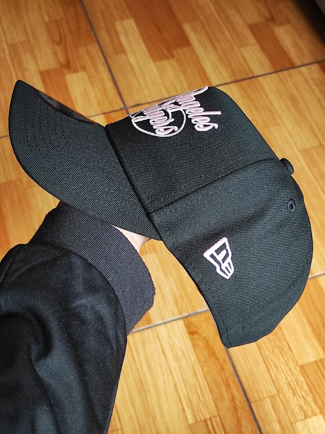 New Era Los Angeles Dodgers Script Black Pink Edition 9Forty A Frame Snapback Hat