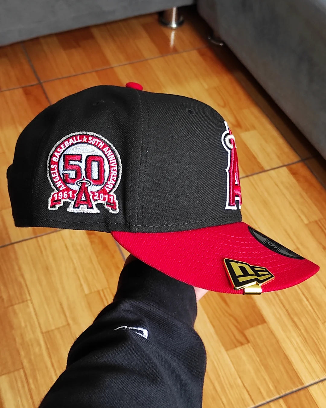 New Era Anaheim Angels 50th aniversario black Red 9 FIFTY Snapback
