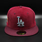 New Era 59fifty cord dream los angeles dodgers 50th anniversary stadium patch hat- maroon