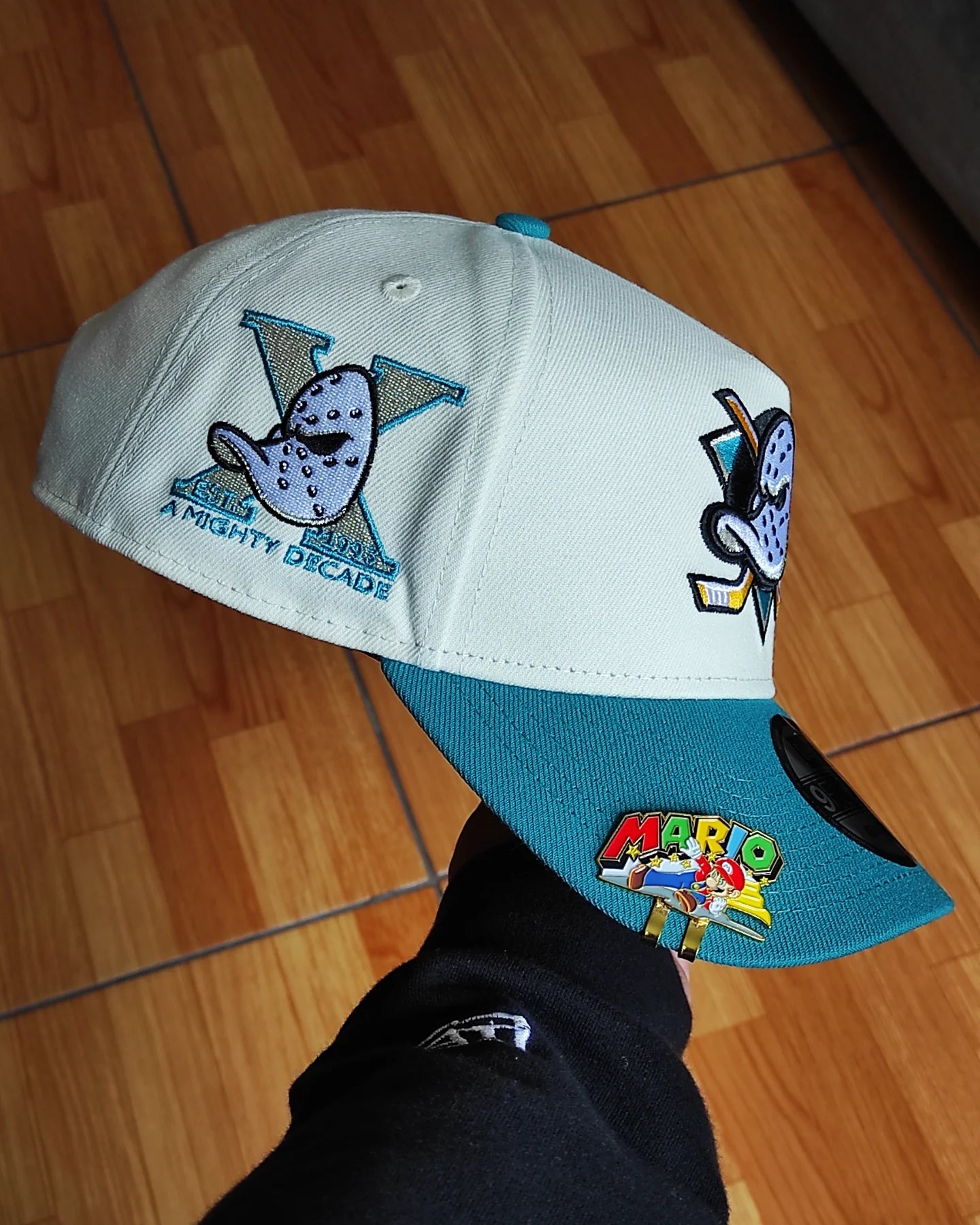 New Era Anaheim Ducks 10th aniversario Chrome aqua 🌊 two Tone 9 FORTY A-FRAME