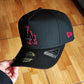New Era Los Angeles Dodgers 50th Anniversary Blackout Red Prime Edition 9Fifty A Frame Snapback