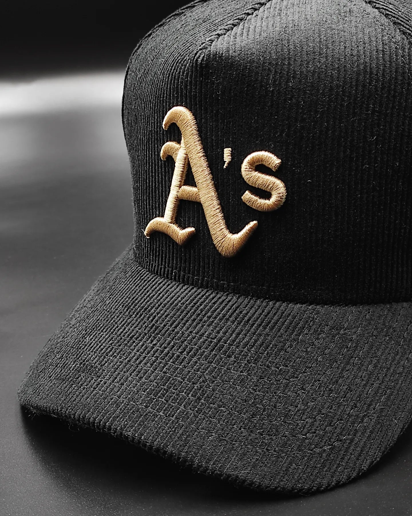 New Era Okland Athletics"Corduroy Black" 9 Forty A-FRAME snapback