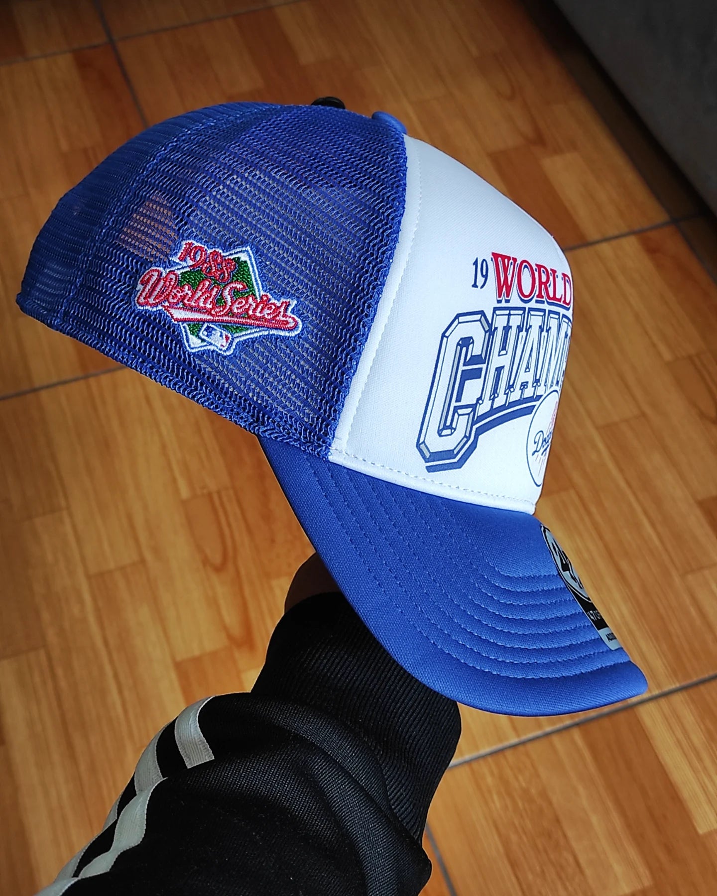 47Brand Los Angeles Dodgers white blue  world series foam Trucker Snapback
