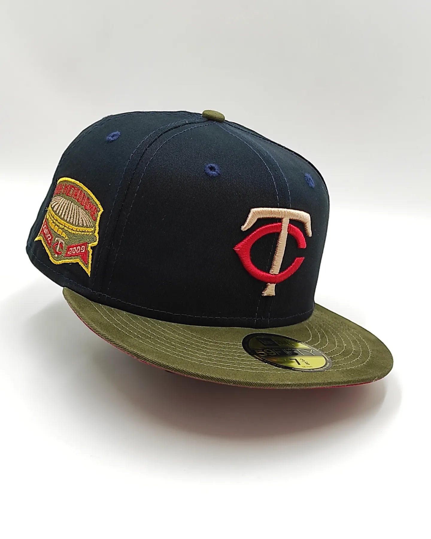 New Era 59fifty fall tones Minnesota Twins anniversary patch hat - navy, olive