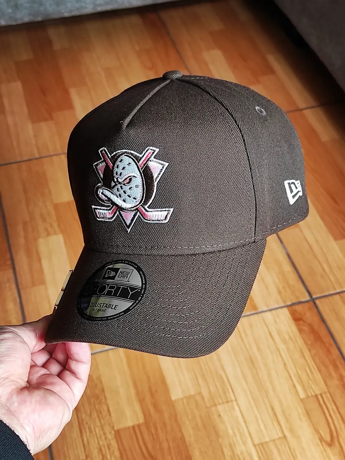 New era Anaheim ducks 30 TH aniversario Brown Forty A-frame Snapback