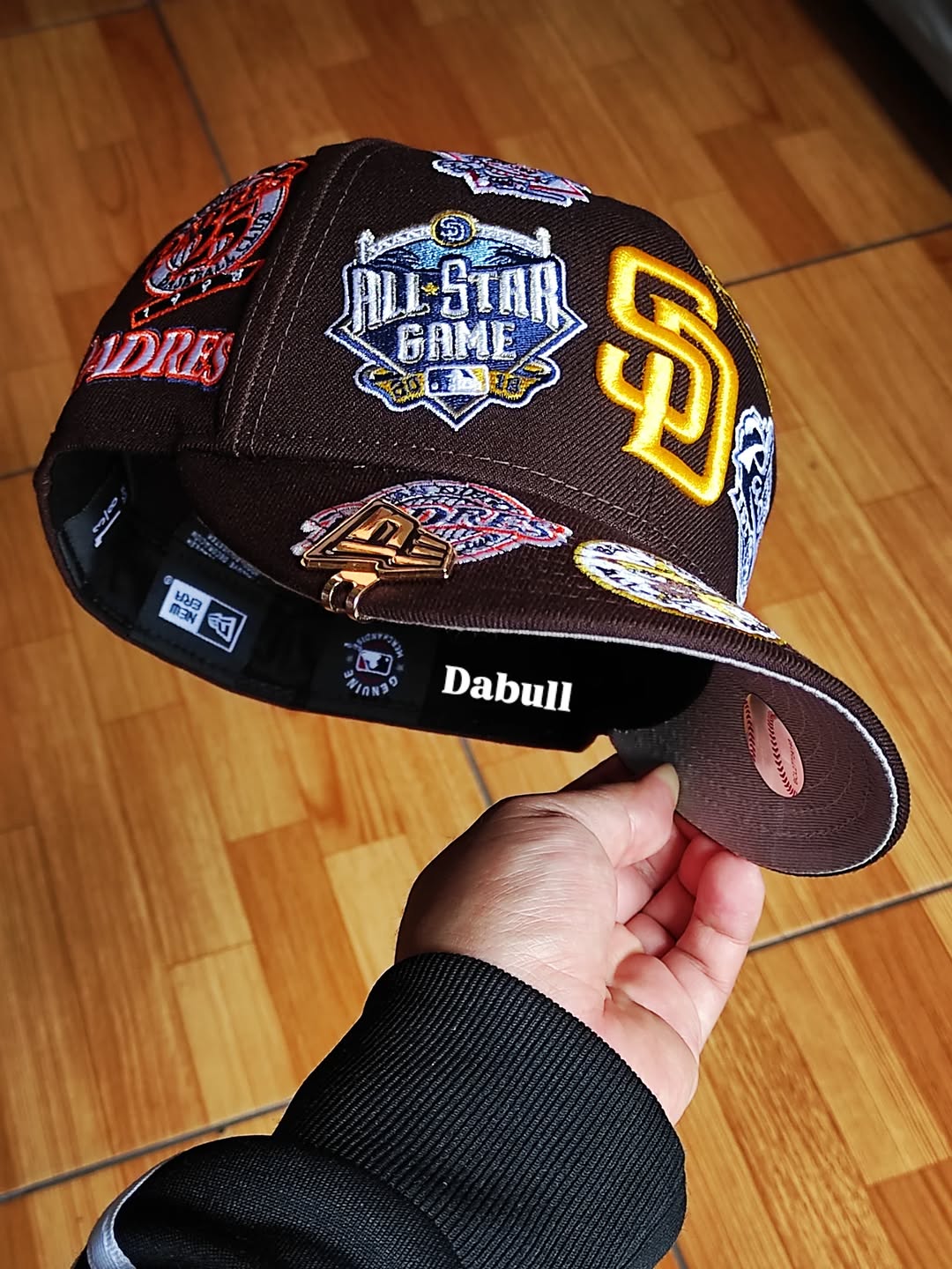 Brown San Diego Padres All Over Logo Gray Bottom 59FIFTY New Era Fitted