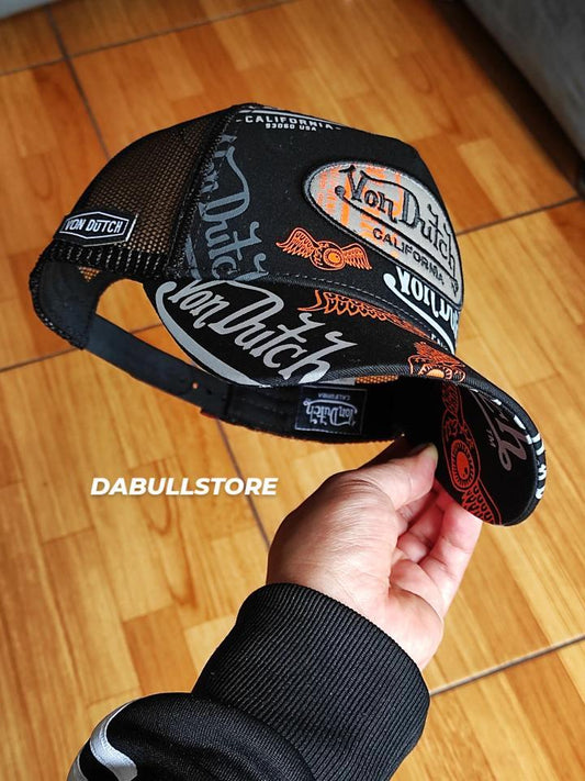 Gorra Von dutch trucker multilogo black edition