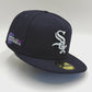 New Era 59fifty silk icys chicago white sox 2005 world series patch hat - navy