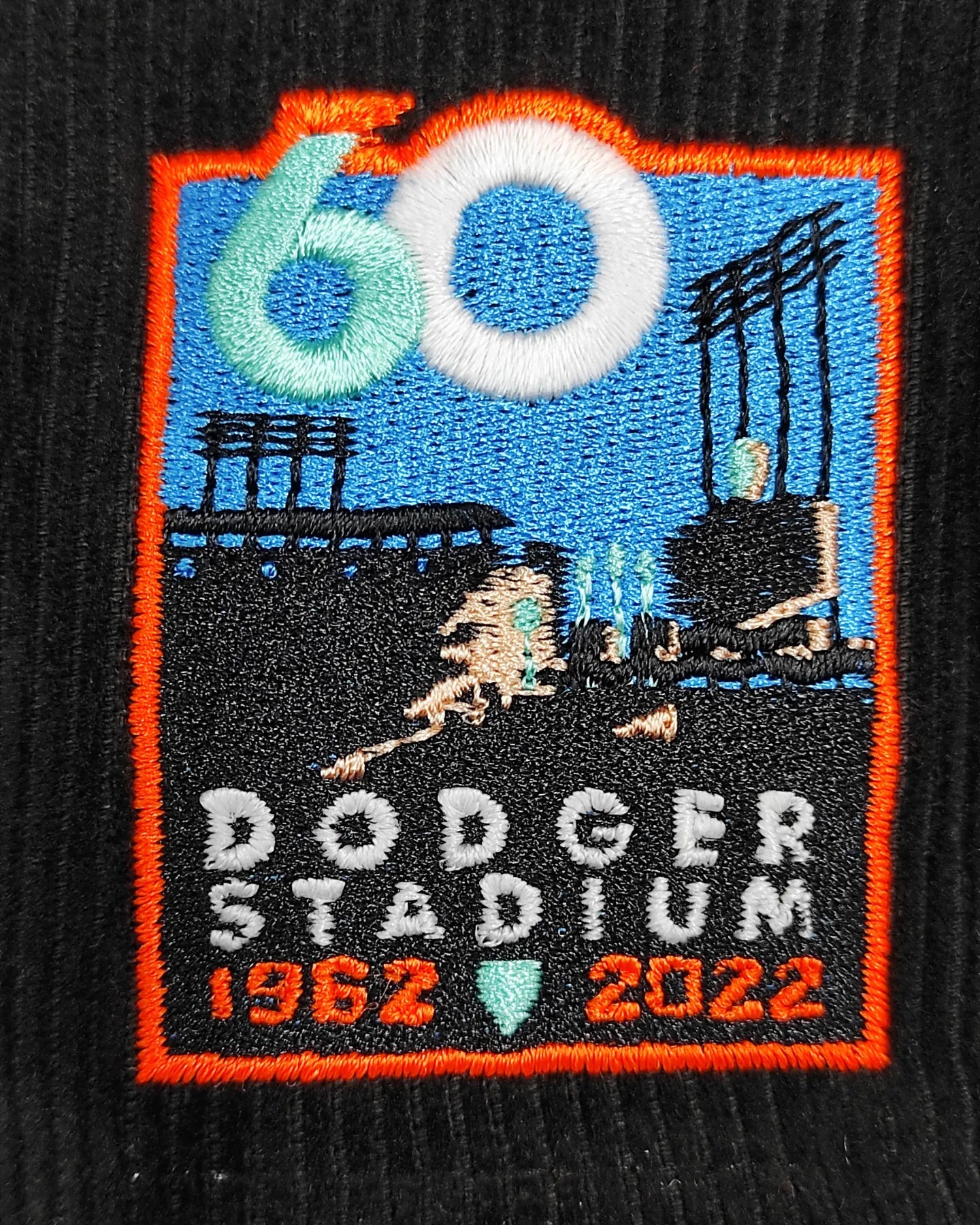 Los Angeles Dodgers Orange  60th Anniversary  New Era 59Fifty Fitted UV glow
