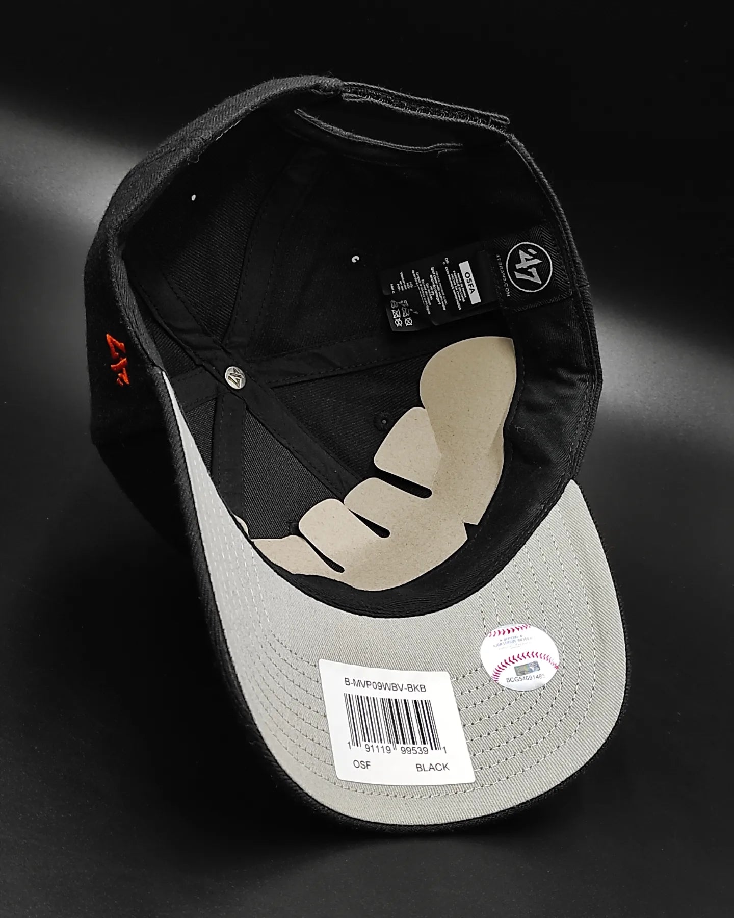 47Brand Detroit Tigers Black and Orange Classic Strapback Cap