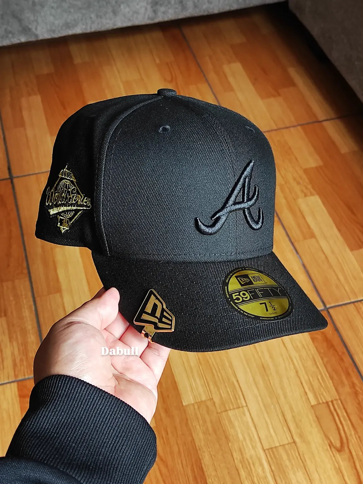 59FIFTY New Era Atlanta Braves World Series black on black gold