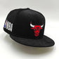 Chicago Bulls OLD SCHOOL CORDUROY SIDE-PATCH Black Fitted Hat by New Era