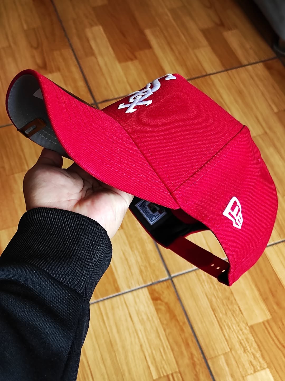 New Era white Sox comesky park red 9Forty A Frame Snapback Hat