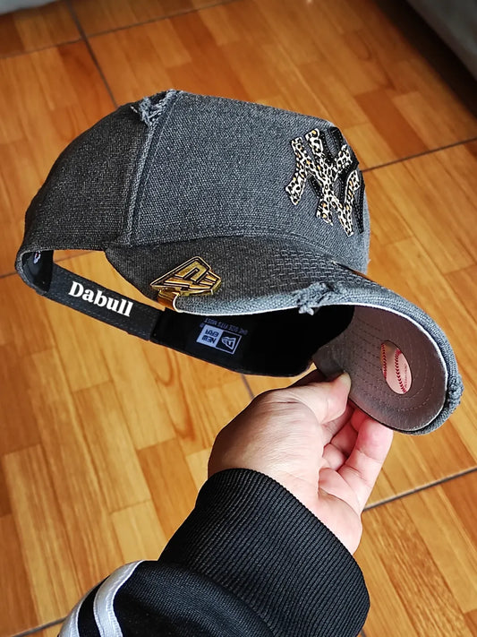 New Era New York Yankees denim leopardo Gray 9Forty a-frame