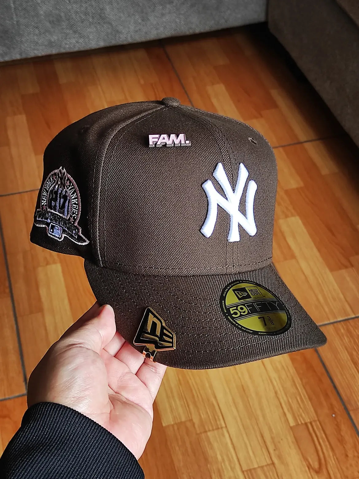 New York yankees mlb walnut pink uv / new era 59fifty