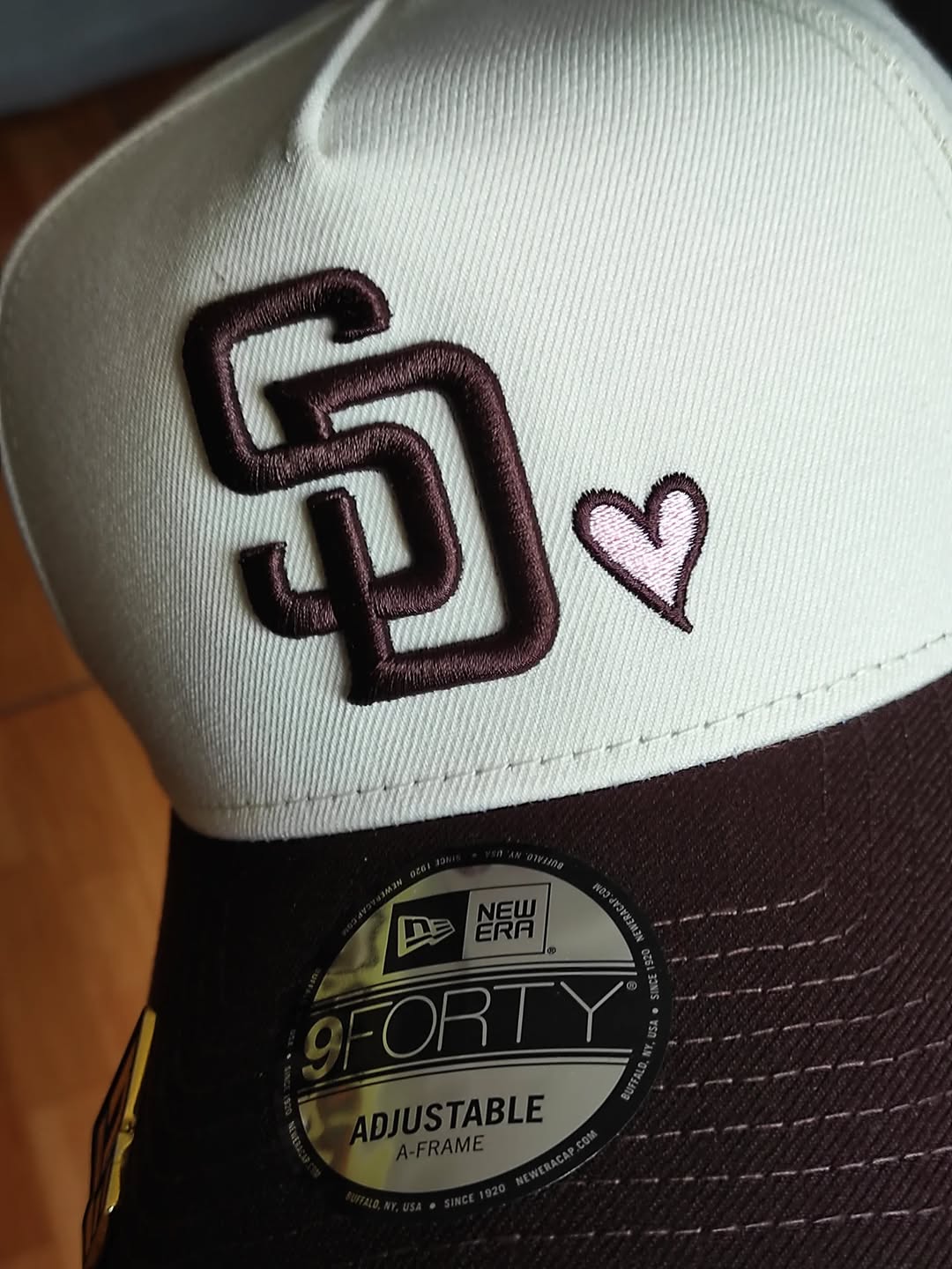 San Diego Padres 'Pink Satin Hearts Walnut' 9FORTY A-Frame Snapback