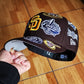 Brown San Diego Padres All Over Logo Gray Bottom 59FIFTY New Era Fitted