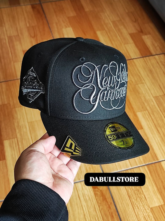 New Era New York Yankees script world series black titanio 59FIFTY