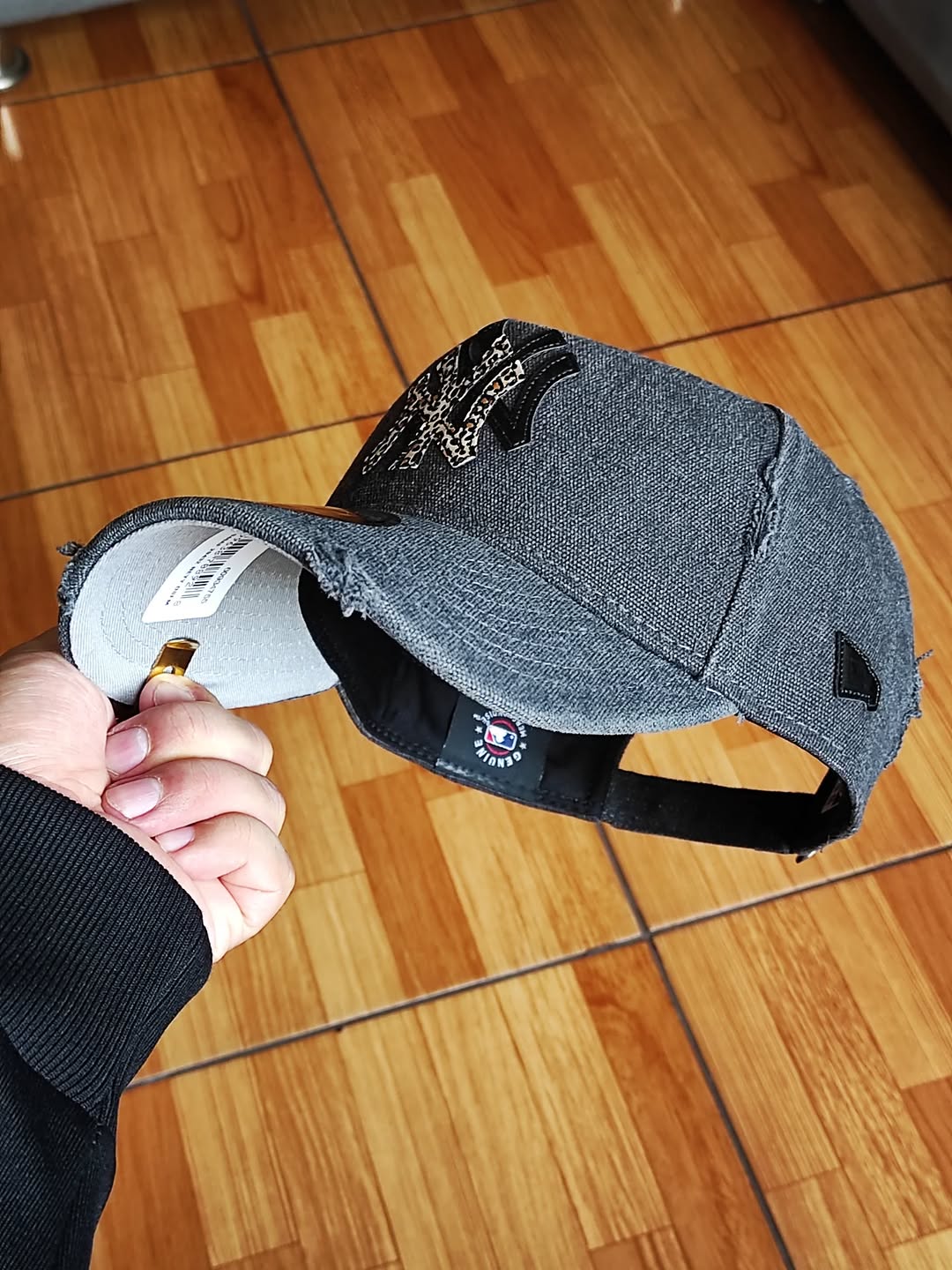 New Era New York Yankees leopard denim Gray 9Forty a-frame