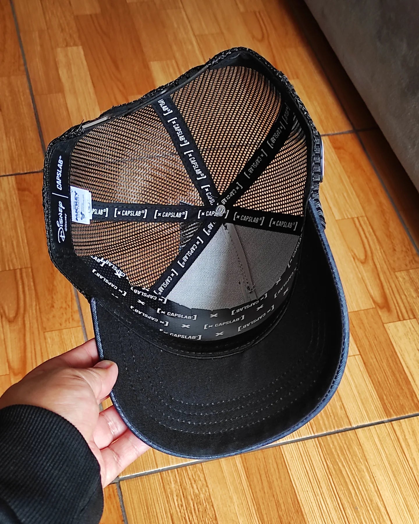 Capslab Disney Mickey Mouse Black Grey Trucker Snapback Hat