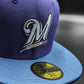 New Era 59fifty Milwaukee Brewers 50th anniversary - purple indigo