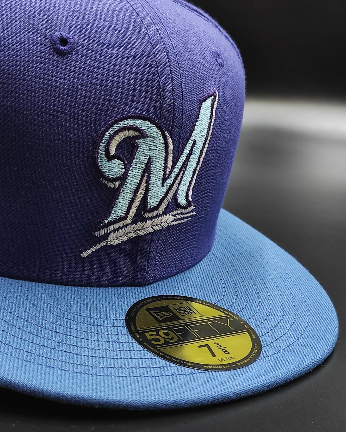 New Era 59fifty Milwaukee Brewers 50th anniversary - purple indigo