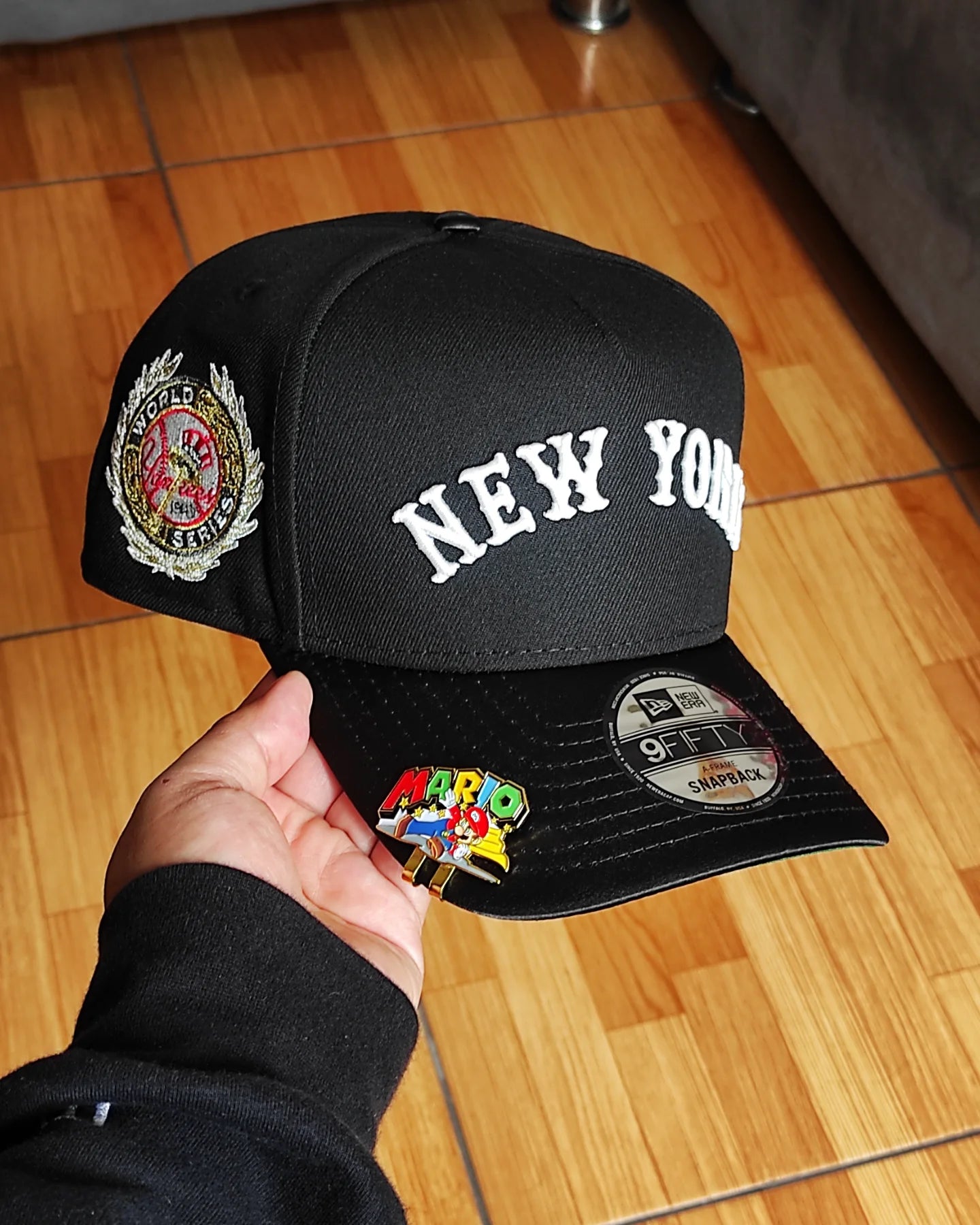 New Era New York Yankees World Series 1949 Black viscera Satinada  Edition A Frame 9Fifty Snapback