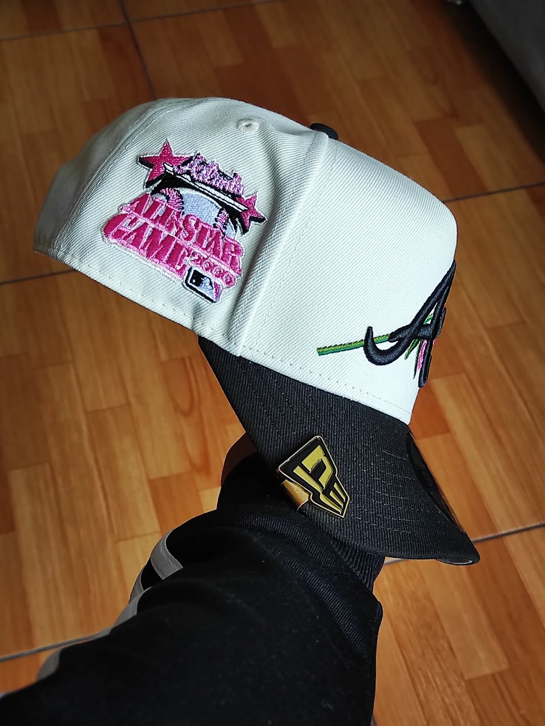 9FIFTY A-Frame Atlanta braves Chrome Black Snapback New era