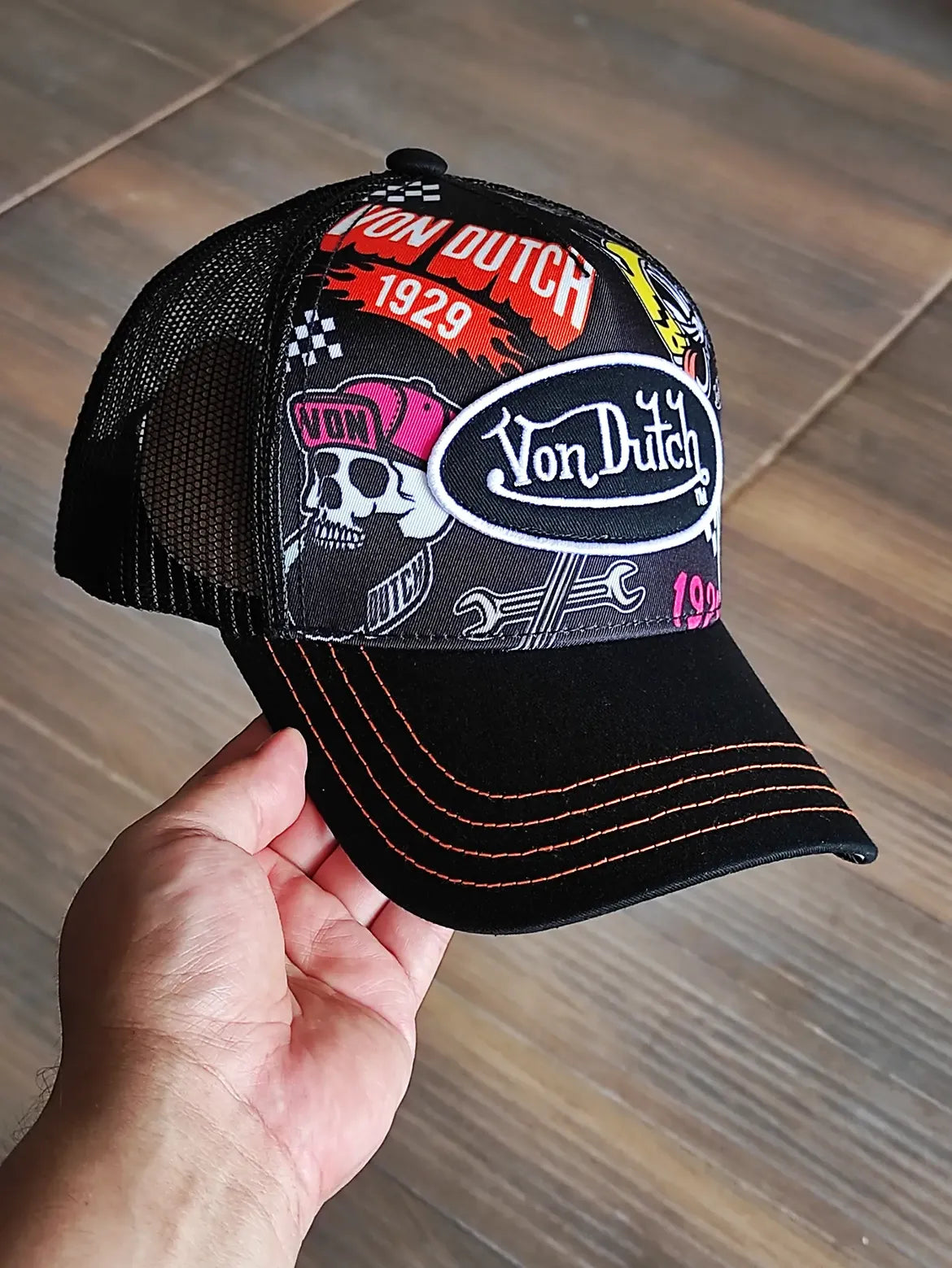 Gorra Vondutch trucker multicolor negra