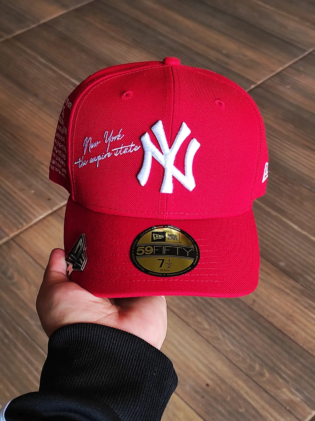 New Era New York Yankees 27x World Champions Metallic Pewter Red Prime Edition 59Fifty Fitted Hat