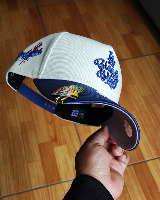 New Era Los Angeles Dodgers Chrome Satin Brim Two Tone 9Forty A Frame Snapback Hat