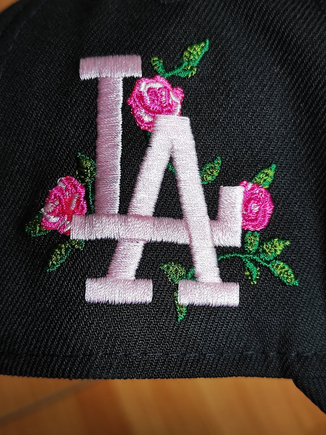 New Era Los Angeles Dodgers Script Black Pink Edition 9Forty A Frame Snapback Hat